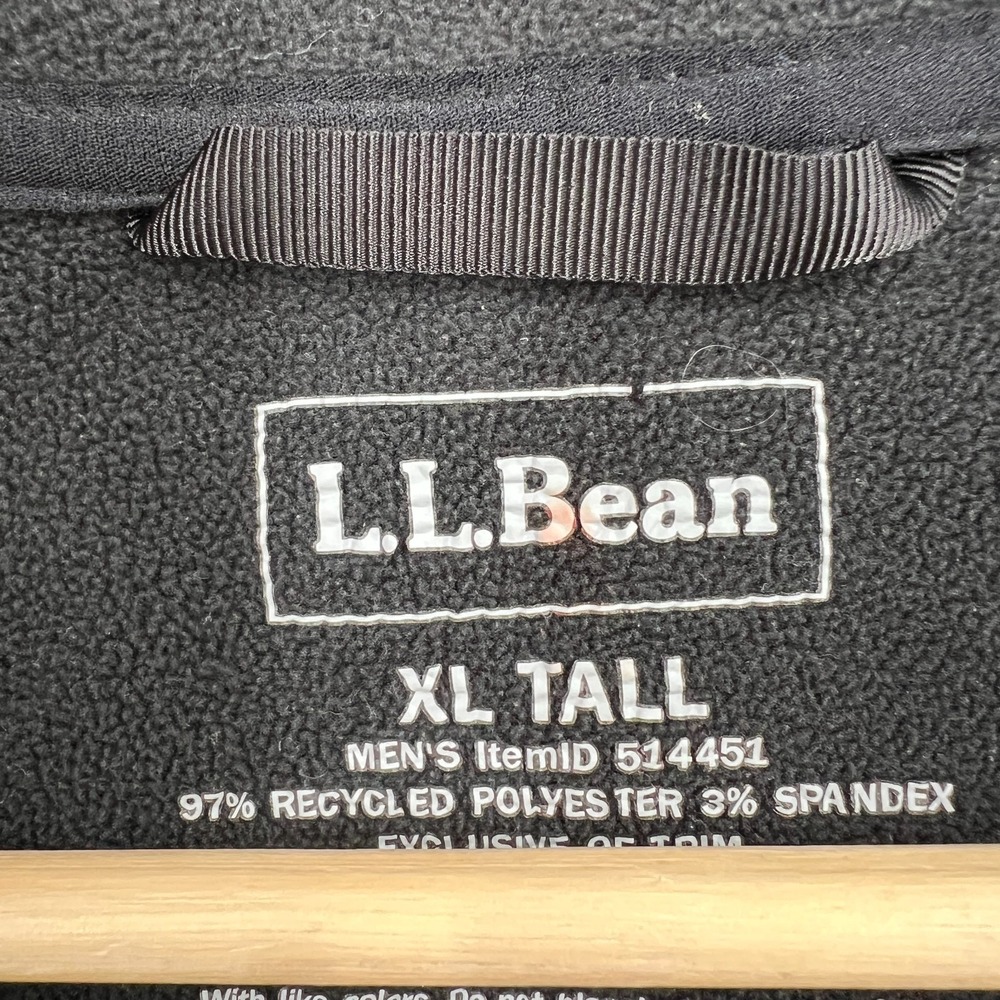 L.L. Bean softshell full zip front lightweight jacket black gray‎ XL Tall XLT - Picture 6 of 11